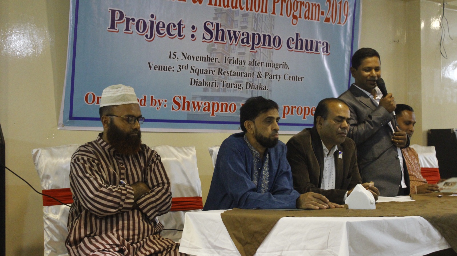 Briefing on Shwapnopuron Abasan Ltd, Managing Director, Mr. Alhaj Mohammed Farooq Hossain