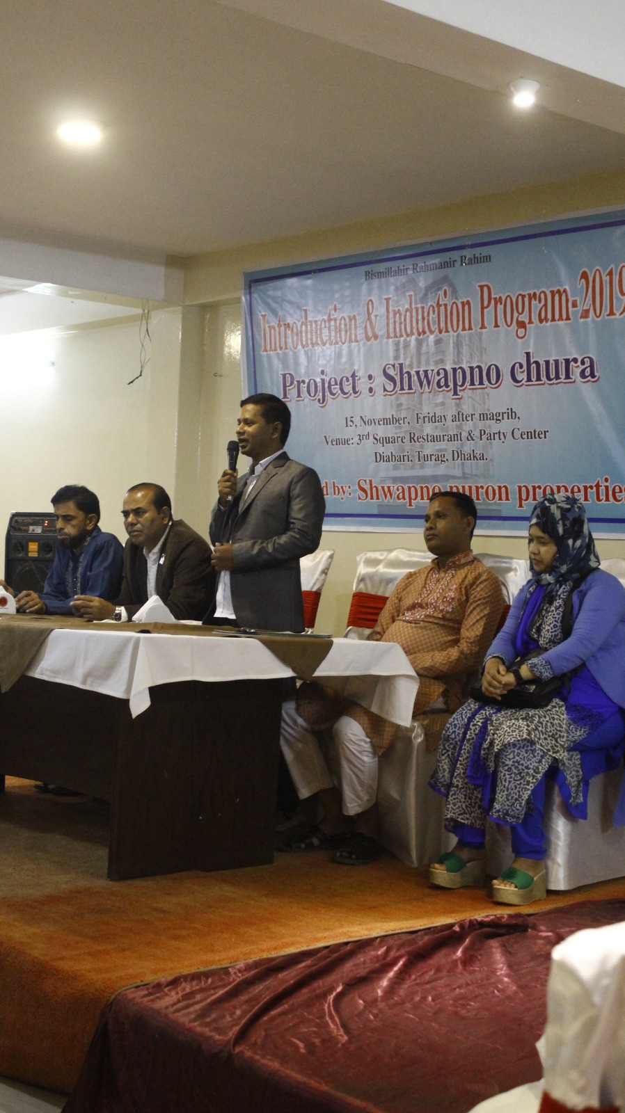 Briefing on Shwapnopuron Abasan Ltd, Managing Director, Mr. Alhaj Mohammed Farooq Hossain